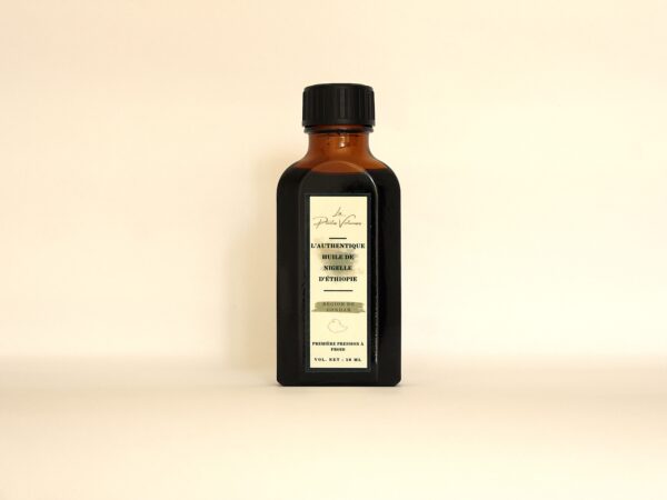 Bouteille d'huile de nigelle 50 mL les plantes vertueuses face